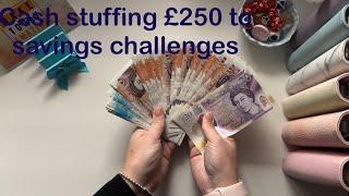 £250 into savings challenges * Cash stuffing is fun * Saving is fun * wish I could do it everyday 