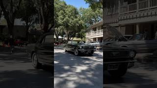 Another green American classic Mustang tearing up the streets with that unmistakable engine roar!