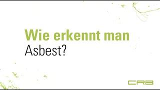 How do I recognize asbestos? (Asbestos analysis)
