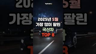 2025년 5월 가장 많이 팔린 국산차 TOP8