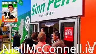 "BRITS OUT AFRICANS IN" NIALL MCCONNELL HAVING A BANTERFUL TIME WITH THE SINN FEIN