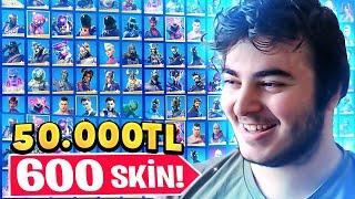 DÜNYANIN EN PAHALI HESABINI ALDIM! - 600 SKİN 50.000TL! (Fortnite Türkçe)