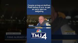 Couple shows up to AmFam Field before 5 a.m. to get an early start on tailgating