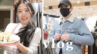 VLOG | 커플 옷 쇼핑 | 새로운 운동 등록 | 첫 드라이브 스루 도전 | 새우 롤 | 가을 산책First matching jacket | OTF review