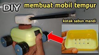 DIY membuat mainan mobil tempur dari kotak sabun mandi unik, ide kreasi unik mainan mobil