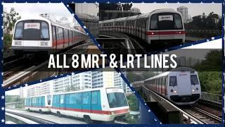 Singapore MRT - All 8 MRT & LRT Lines as of 2019