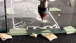 Glass Engraving made easy on UniTech High Speed CNC Routers