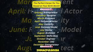 The Perfect Career as Per Your Birth Month  #shorts
