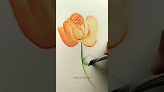 easy watercolor rose painting tutorial | #tutorial #painting