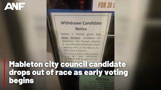 Mableton city council candidate drops out of race as early voting begins