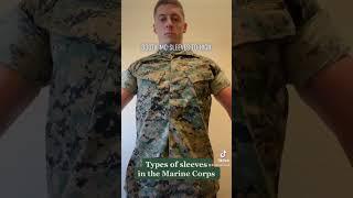 Different types of rolled sleeves in the Marine Corps #usmc