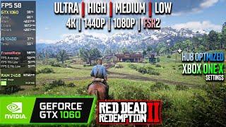 GTX 1060 | Red Dead Redemption 2 - 4K, 1440p, 1080p, FSR2 - Ultra, High, Med, Low, Xbox One X & HUB