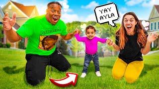 AYLA WALKS FOR THE FIRST TIME **CRAZY REACTION**