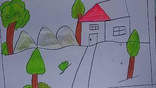 Easy House drawing for kid's|| kid's study point @Kidsstudypoint-in3jo