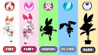 Scorbunny Poison, Fairy, Dark And Flying Type - Pokemon Type Swap.