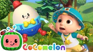 JJ's Humpty Dumpty Outdoor Chase Song! Catch the Toy Egg!  | CoComelon Nursery Rhymes & Kids Songs