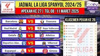 Jadwal Liga Spanyol 2024 Pekan 27~Barcelona vs Osasuna~Klasemen La Liga 2024-2025 Terbaru~Live