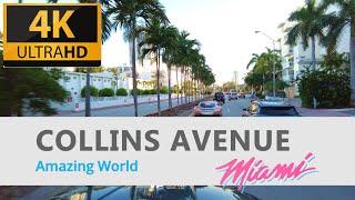 Driving on Collins Avenue Miami 4K UHD