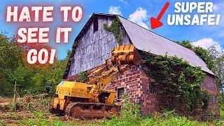 Tearing Down a Huge Abandoned Barn!! Pt.1