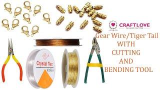 Gear Wire/Tiger Tail, Copper Wire, Elastic Wire Clear, End Clasps with Tools | Craftlove