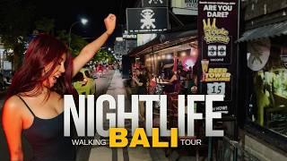 BALI NIGHTLIFE  Kuta WALKING Tour - Legian Indonesia