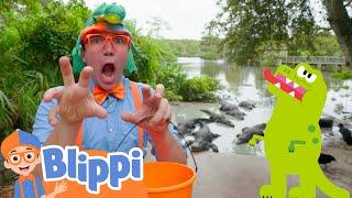 Blippi's Alligator Trick or Treat Halloween Adventure! | Kids Cartoons | Party Playtime!