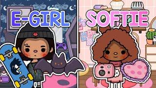 E-Girl  Vs Softie  Routine || *WITH VOICE*  || Toca Boca Roleplay || Toca Life