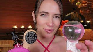 ASMR - Ultimate Layered Facial (Oil Sounds, Lotion, Massage, Hair Brushing)