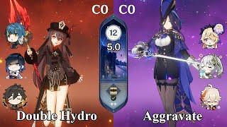 C0R1 Hu Tao Double Hydro & C0R1 Clorinde Aggravate | Spiral Abyss 5.0 | Genshin Impact