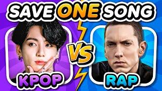 KPOP vs RAP: Save One Drop One  | MUSIC QUIZ CHALLENGUE