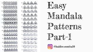 100 Easy Mandala Patterns For Beginners (Part-1)