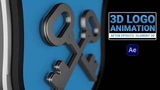 Clean 3D Logo Animation Tutorial | After Effects & Element 3D | Shehab