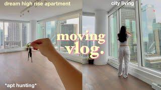 moving into my DREAM apartment! aesthetic high rise apartment tour & move in vlog!