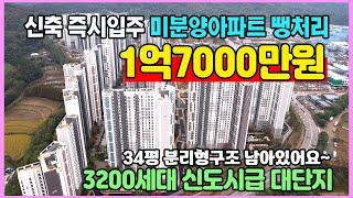 신축 1억7000만원 즉시입주 미분양아파트 전국최저가 땡처리 3천만원대 실입주 천안 풍세 1억원대 천안 한양수자인 에코시티