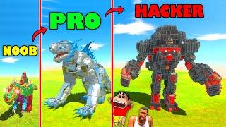 NOOB vs PRO vs HACKER with ALL NEW UNITS in Animal Revolt Battle Simulator with SHINCHAN and CHOP