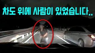 24653회. 중앙분리대 있는 도로에서 왜 사람이 걷고 있었을까... (※이 영상은 충격적인 장면을 포함하고 있습니다. 시청에 주의하세요※)