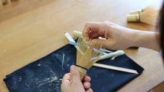 Making Takayama Japanese chasen Bamboo Whisk "Shiage"