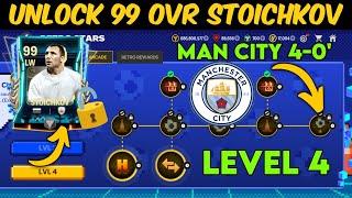 HOW TO UNLOCK 99 LW STOICHKOV RETRO STARS GET COMPLETE WEEK LEVEL 4 MAN CITY IN EA FC FIFA MOBILE 24