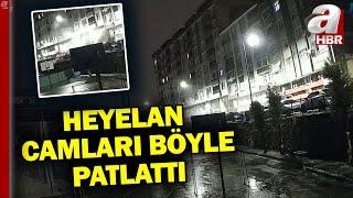 Rize'deki heyelan anında bir binan pencereleri işte böyle patladı! | A Haber