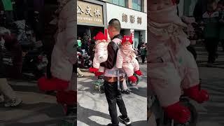 三胞胎，小朋友都惊呆了 #三胞胎米可多