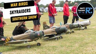 Formation Flight of 4 Warbirds at Southern Airshow 2024 | Douglas Skyraider A1 Display