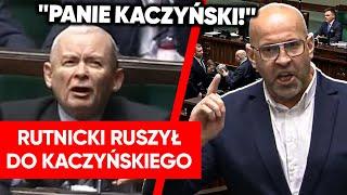 "Do lekarza!". Rutnicki nagle ruszył do Kaczyńskiego. Zderzył się z Błaszczakiem