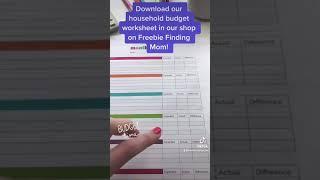 3-Page Household Budget Worksheet