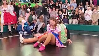 Spinning Fun: Participants Compete with Each Other at Teufelsrad - Adventures in Oktoberfest