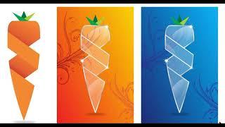 how to make 3D Clear Glass CARROT Effect Logo Using Coreldraw X7 BY SIALVI GRAPHICS