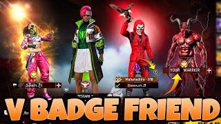 V BadgeYouTuber Friend Challenge me Noob आजा 1 vs 4 में !!