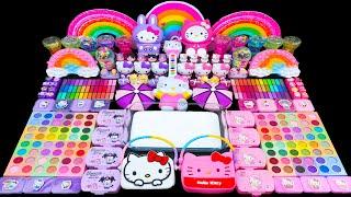 HELLO KITTY SLIME  30 Minutes Satisfying Slime Mixing, with Makeup Eyeshadow | Tana Slime ASMR