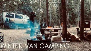 Solo Winter Camping : Van Camping In The Mountains