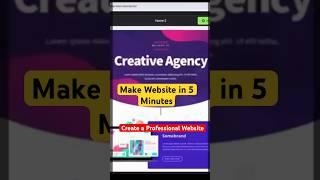 How to Make a Website for Free in 5 Minutes | How to Make a Wordpress Website with Elementor #short