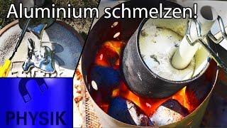 Aluminium schmelzen! - Recycling von Aluresten (Logo gießen)